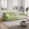 Pink Fabric Cushion Back Pillow Top Arm Extra Long Sofa Image - 7