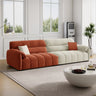 Pink Fabric Cushion Back Pillow Top Arm Extra Long Sofa Image - 9