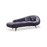 Pink Fabric Upholstered Foam Fill Black Leg Chaise Image - 9
