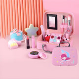 Pink Kids Makeup Vanity Case with Mirror and Storage Image - 3