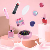 Pink Kids Makeup Vanity Case with Mirror and Storage Image - 7