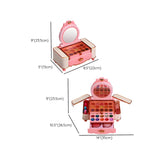 Pink Plastic Storage Makeup Vanity Case Toy Set with Mirror Image - 18