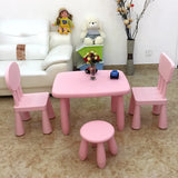 Pink Rectangular Fixed Toddler Table Chair 2 Piece Set Image - 4