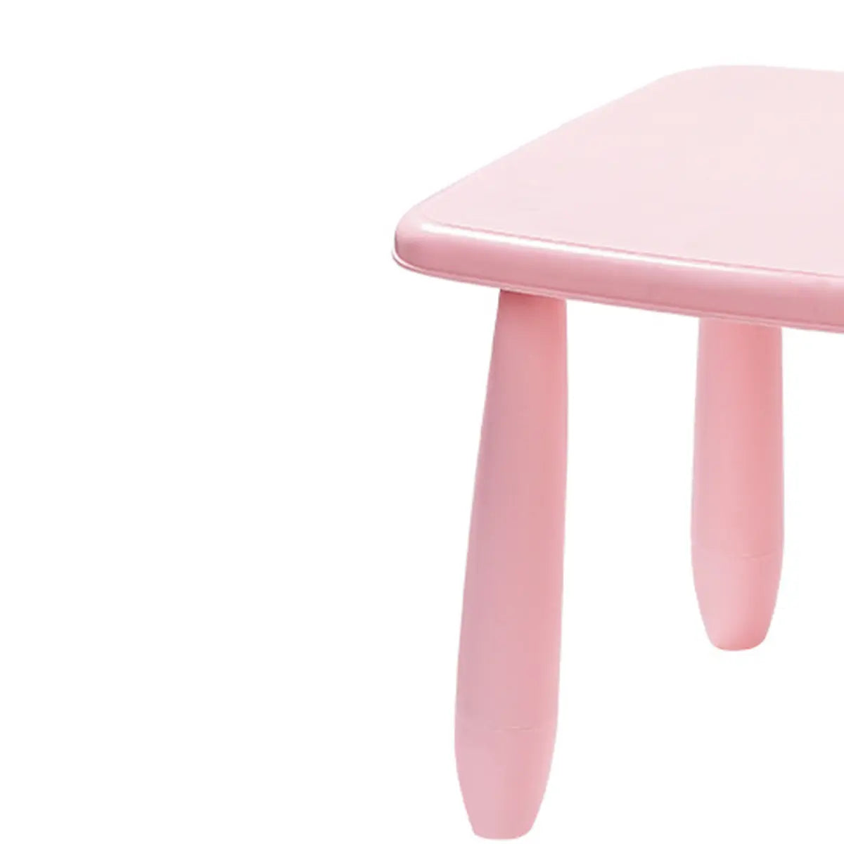 Pink Rectangular Fixed Toddler Table Chair 2 Piece Set Image - 8