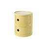 Pink Round Plastic Nightstand with Shelves and Cabinet Image - 57