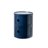 Pink Round Plastic Nightstand with Shelves and Cabinet Image - 55