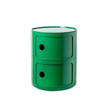 Pink Round Plastic Nightstand with Shelves and Cabinet Image - 65