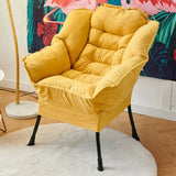 Pink Small Snowflake Velvet Recliners with Ottoman Image - 23