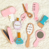Pink Storage Drawers Wood Princess Kids Vanity Set Image - 15