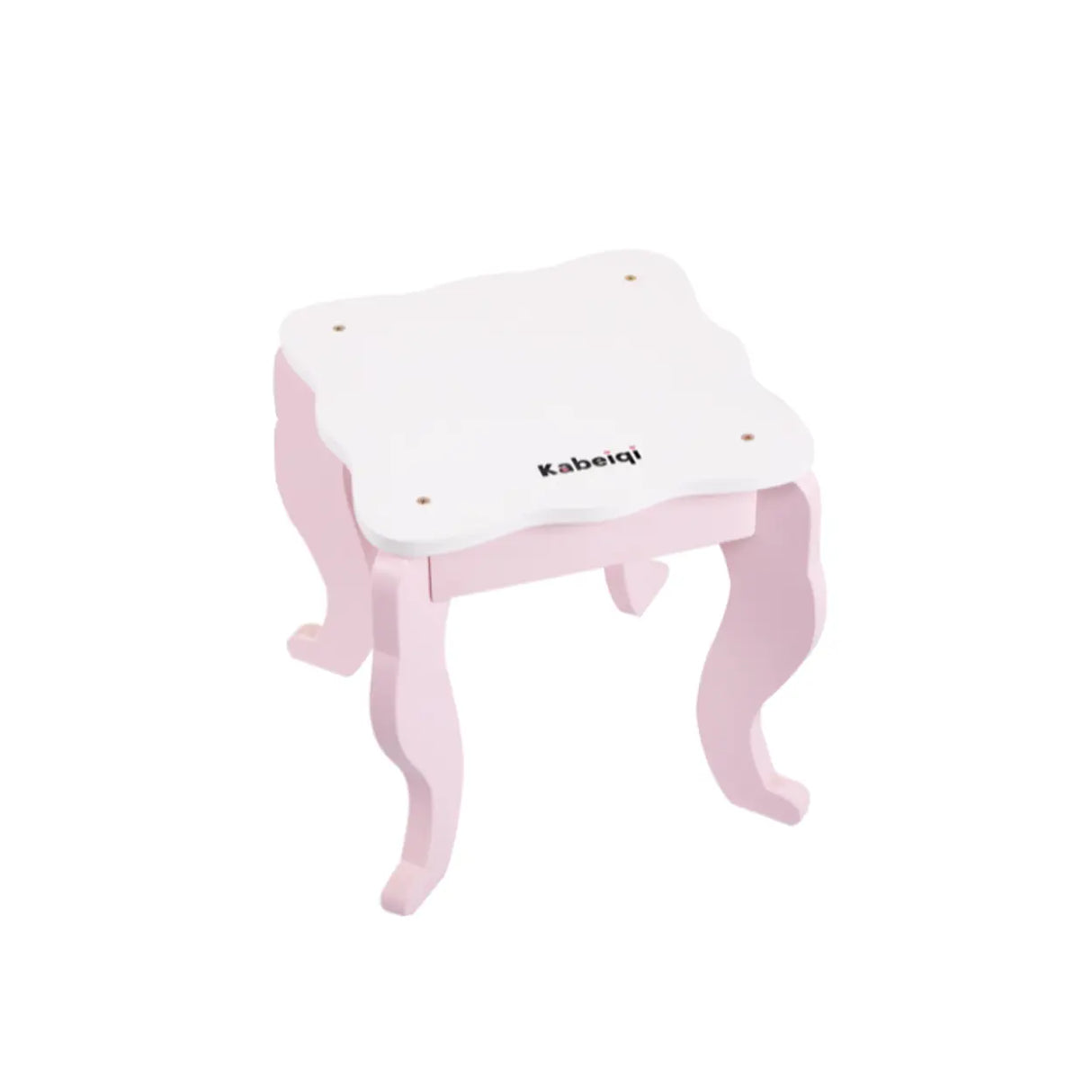Pink Storage Drawers Wood Princess Kids Vanity Set Image - 28