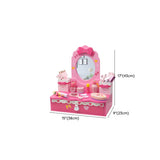 Pink Storage Drawers Wood Princess Kids Vanity Set Image - 36