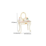 Pink Storage Drawers Wood Princess Kids Vanity Set Image - 38