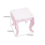 Pink Storage Drawers Wood Princess Kids Vanity Set Image - 41