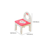 Pink Storage Drawers Wood Princess Kids Vanity Set Image - 47