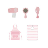 Pink Storage Drawers Wood Princess Kids Vanity Set Image - 11