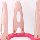 Pink Storage Princess Foldable Kids Vanity Set with Mirror Image - 10