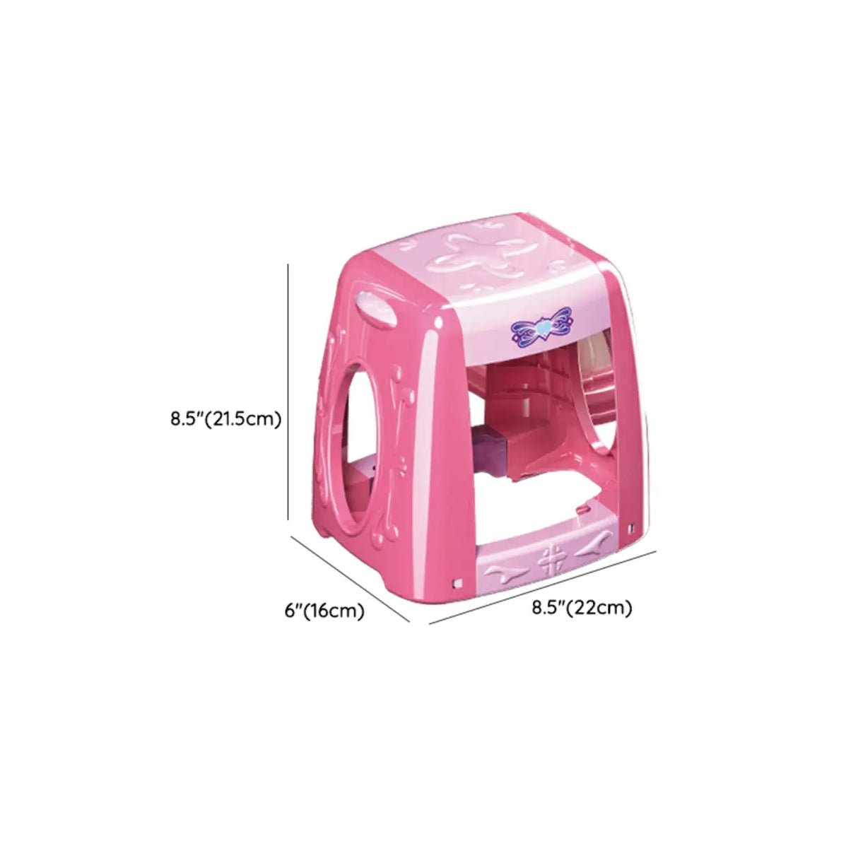 Pink Storage Princess Foldable Kids Vanity Set with Mirror Image - 15