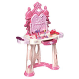 Pink Storage Princess Foldable Kids Vanity Set with Mirror Image - 6