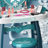 Pink Storage Princess Foldable Kids Vanity Set with Mirror Image - 9