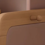 Pink Top Natural Wood Kids Desk with Hutch and Drawers Image - 10