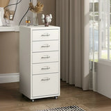 Pink Vertical Metal Casters Drawer Chest for Bedroom Image - 15
