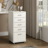 Pink Vertical Metal Casters Drawer Chest for Bedroom Image - 15