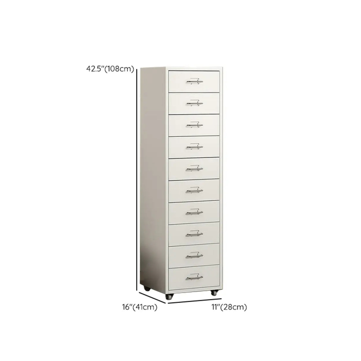 Pink Vertical Metal Casters Drawer Chest for Bedroom Image - 47