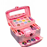 Plastic Carriage Pink Storage Kids Vanity Set with Mirror Image - 10
