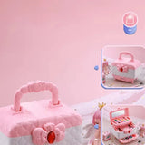 Plastic Carriage Pink Storage Kids Vanity Set with Mirror Image - 12