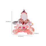 Plastic Carriage Pink Storage Kids Vanity Set with Mirror #size
