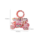 Plastic Carriage Pink Storage Kids Vanity Set with Mirror Image - 15