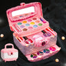 Plastic Carriage Pink Storage Kids Vanity Set with Mirror Image - 2