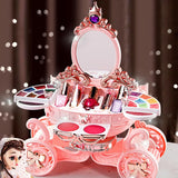 Plastic Carriage Pink Storage Kids Vanity Set with Mirror Image - 5