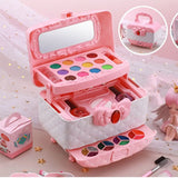 Plastic Carriage Pink Storage Kids Vanity Set with Mirror Image - 8