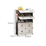 Plastic Entryway White Adjustable Shoe Storage Box Image - 23