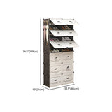 Plastic Entryway White Adjustable Shoe Storage Box Image - 27