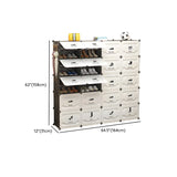 Plastic Entryway White Adjustable Shoe Storage Box Image - 29