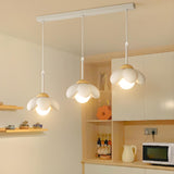 Playful 3-Light Pink Flower Island Pendant Light Image - 4