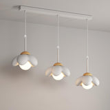 Playful 3-Light Pink Flower Island Pendant Light Image - 6