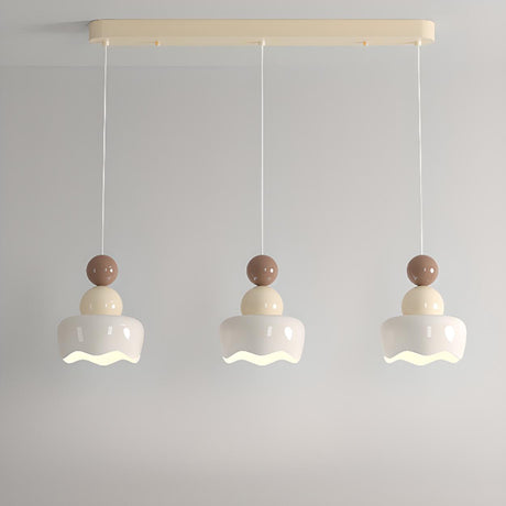 Playful Stacked Round 3-Light Island Pendant Light Image - 2