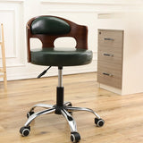 Pneumatic Adjustable Fabric Swivel Sliding Bar Stool Grey Image - 12