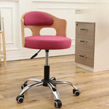 Pneumatic Adjustable Fabric Swivel Sliding Bar Stool Grey Image - 15