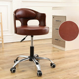 Pneumatic Adjustable Fabric Swivel Sliding Bar Stool Grey Image - 4