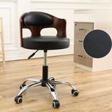 Pneumatic Adjustable Fabric Swivel Sliding Bar Stool Grey Image - 5