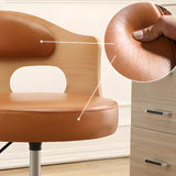 Pneumatic Adjustable Fabric Swivel Sliding Bar Stool Grey Image - 6