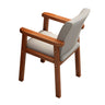 Polyurethane Upholstered Wood Solid Back Arm Chair Image - 25