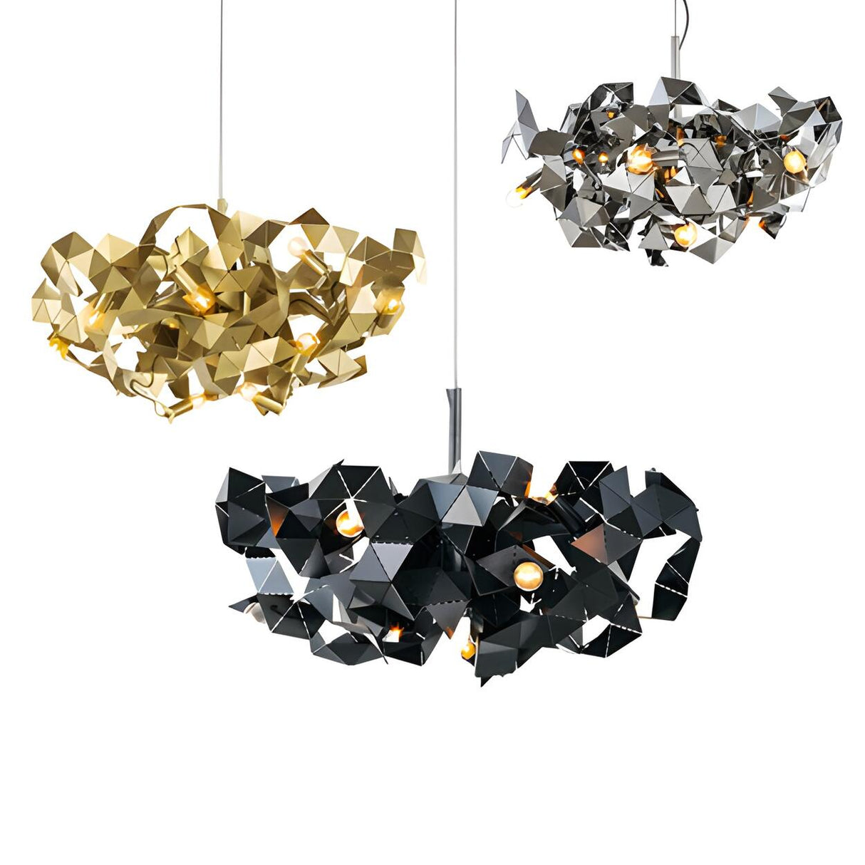 Post Modern Geometric Abstract Pendant Light Chandelier Image - 1