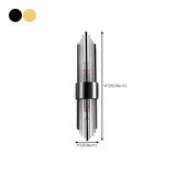 Postmodern Crystal Rod Bedside Up Down Wall Sconce #size