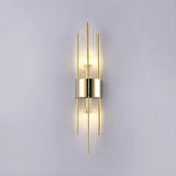 Postmodern Crystal Rod Bedside Up Down Wall Sconce Image - 3