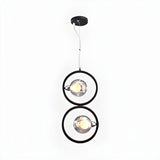 Postmodern Globe Glass Dining Room Black Pendant Light Image - 4